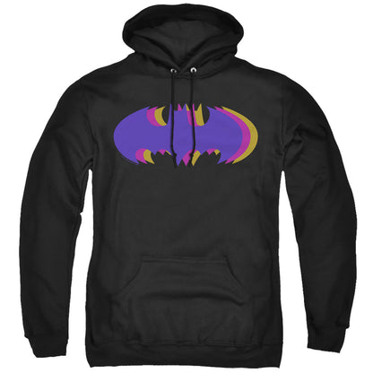 Batman Tri Colored Symbol Mens Hoodie Black