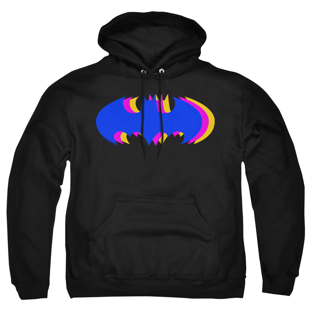 Batman Tri Colored Symbol Mens Hoodie Black