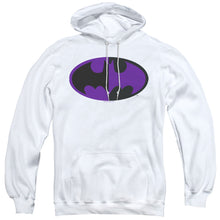 Load image into Gallery viewer, Batman Split Symbol Mens Hoodie White
