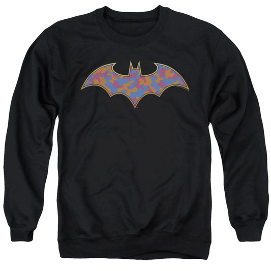 Batman Gold Camo Mens Crewneck Sweatshirt Black