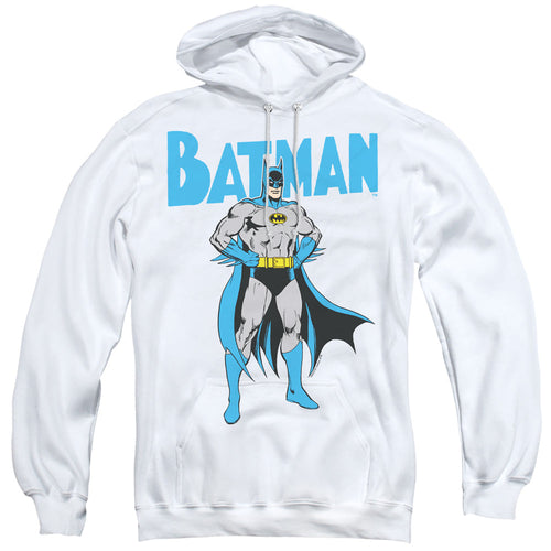 Batman Stance Mens Hoodie White