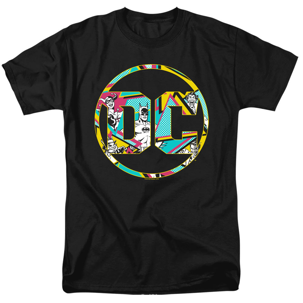 Batman 80S Bat Logo Mens T Shirt Black