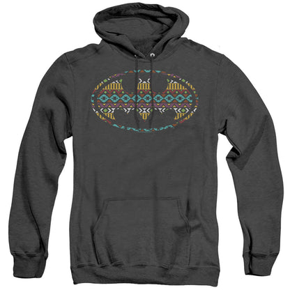 Batman Aztec Fill Heather Mens Hoodie Black