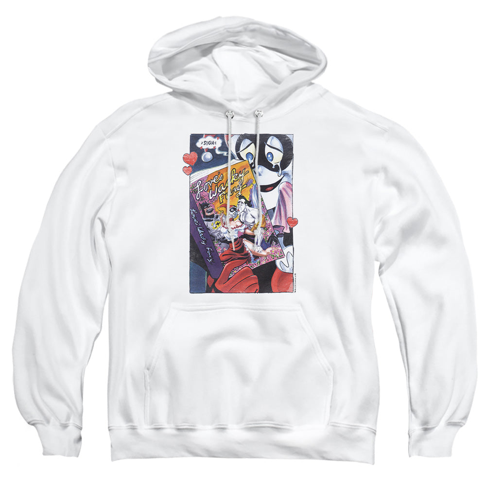 Batman Loves Wacky Fury Mens Hoodie White