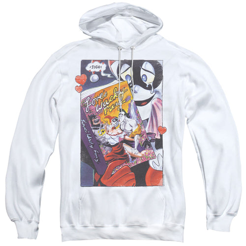 Batman Loves Wacky Fury Mens Hoodie White