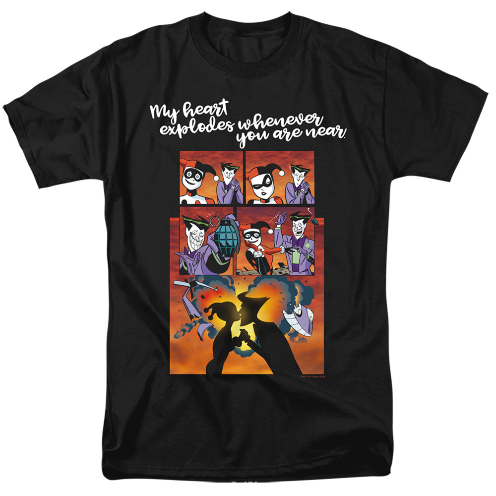 Batman Explode Mens T Shirt Black