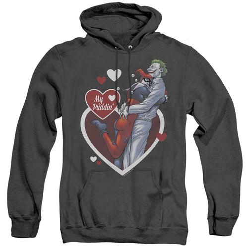 Batman My Puddin Heather Mens Hoodie Black