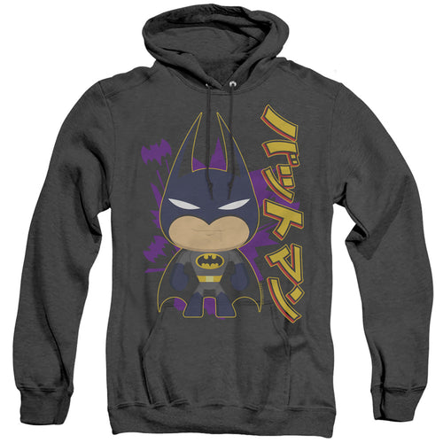Batman Cute Kanji Heather Mens Hoodie Black