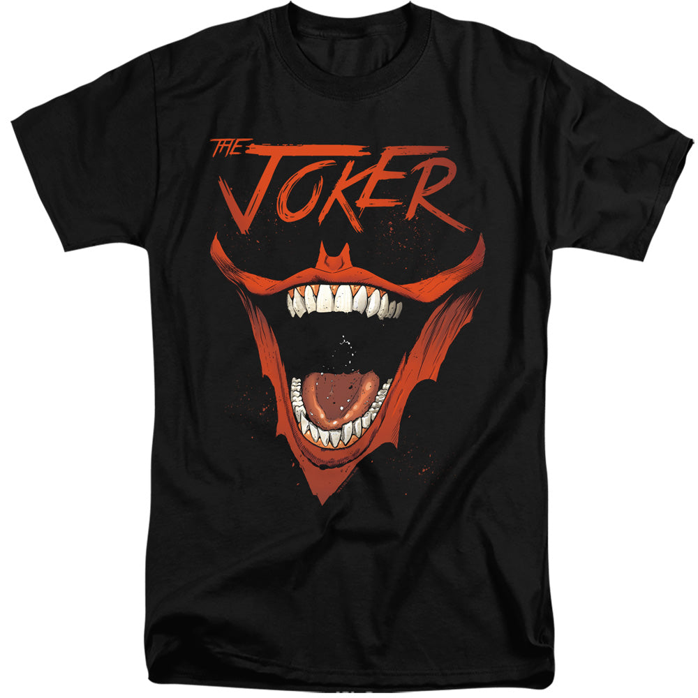 Batman Joker Bat Laugh Mens Tall T Shirt Black
