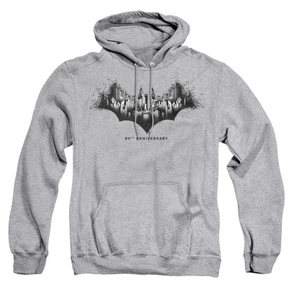Batman Gotham Shield Mens Hoodie Athletic Heather