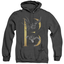 Load image into Gallery viewer, Batman B Heather Mens Hoodie Black
