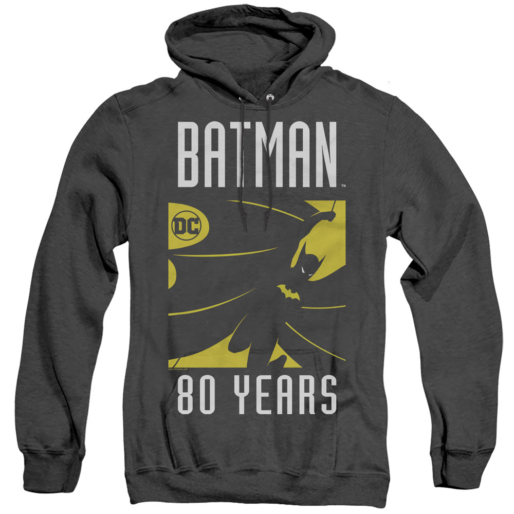 Batman Silhouete Heather Mens Hoodie Black