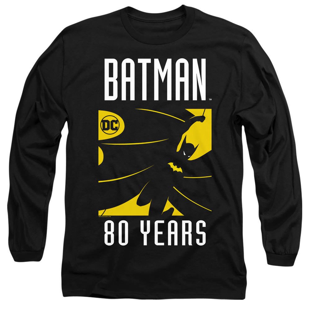 Batman Silhouete Mens Long Sleeve Shirt Black