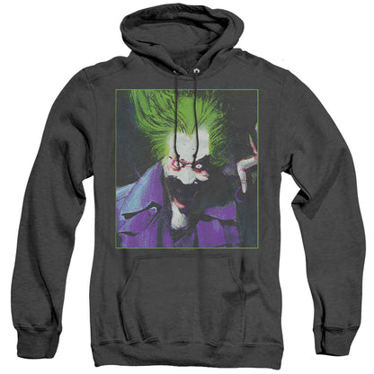 Batman Arkham Asylum Joker Heather Mens Hoodie Black