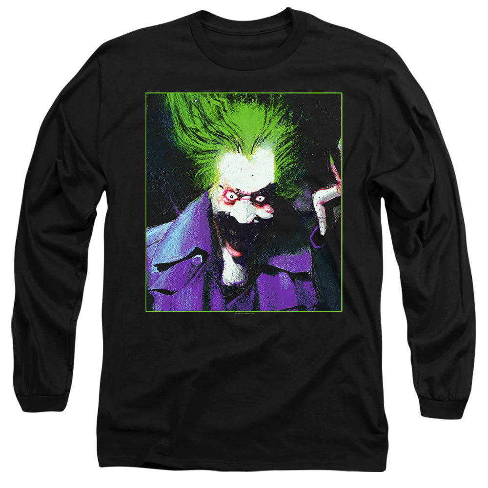 Batman Arkham Asylum Joker Mens Long Sleeve Shirt Black