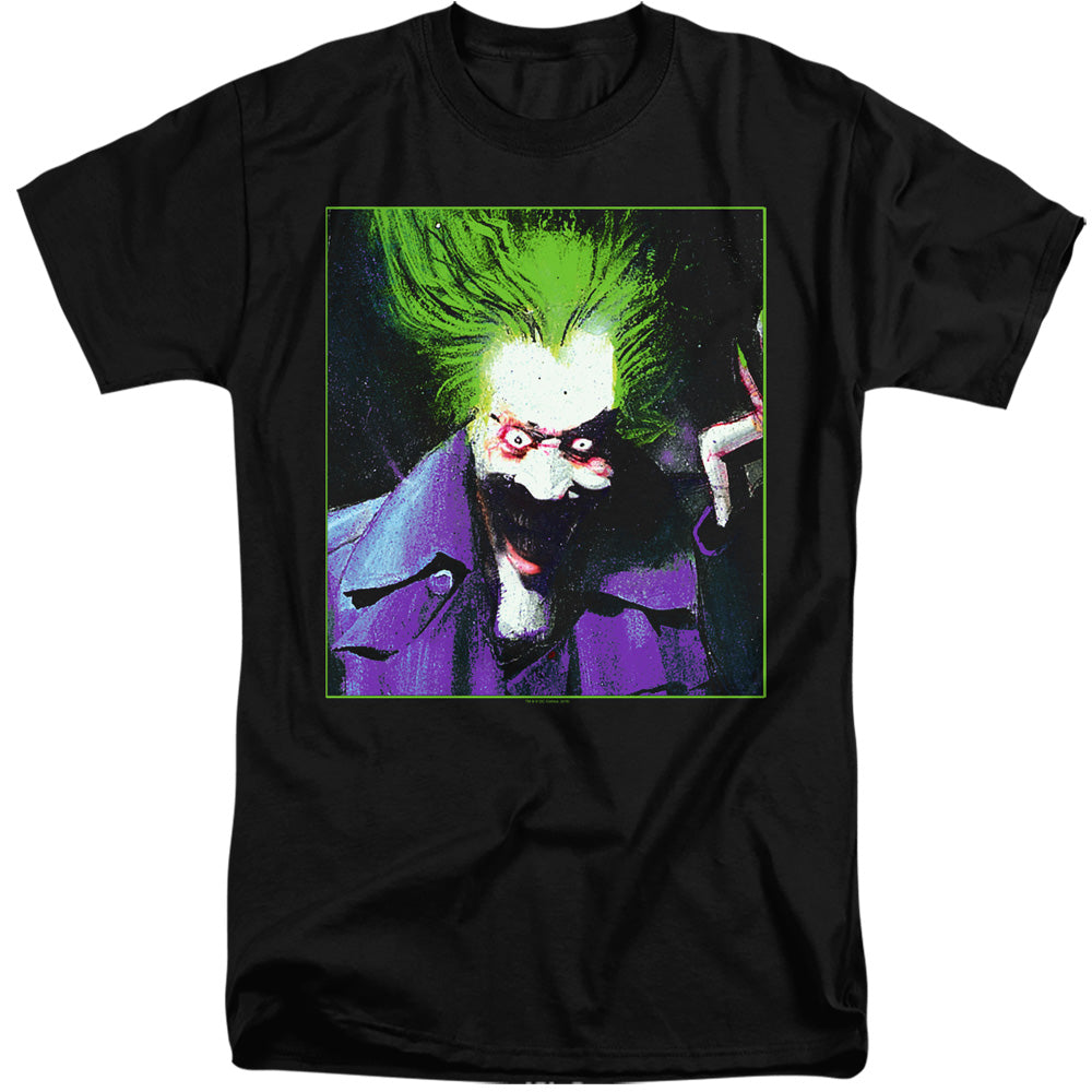 Batman Arkham Asylum Joker Mens Tall T Shirt Black
