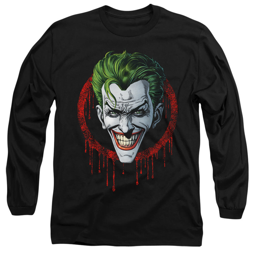 Batman Joker Drip Mens Long Sleeve Shirt Black