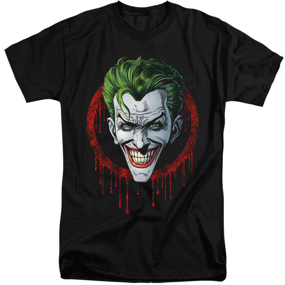Batman Joker Drip Mens Tall T Shirt Black