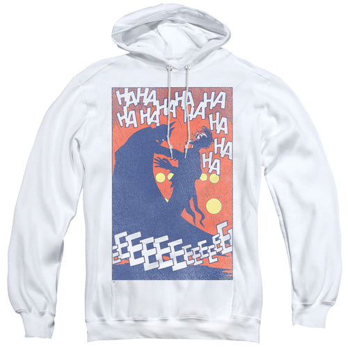 Batman Punchline Mens Hoodie White