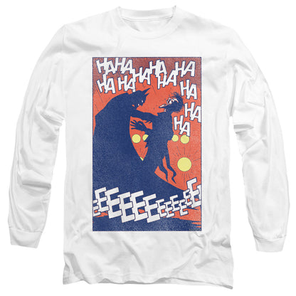 Batman Punchline Mens Long Sleeve Shirt White