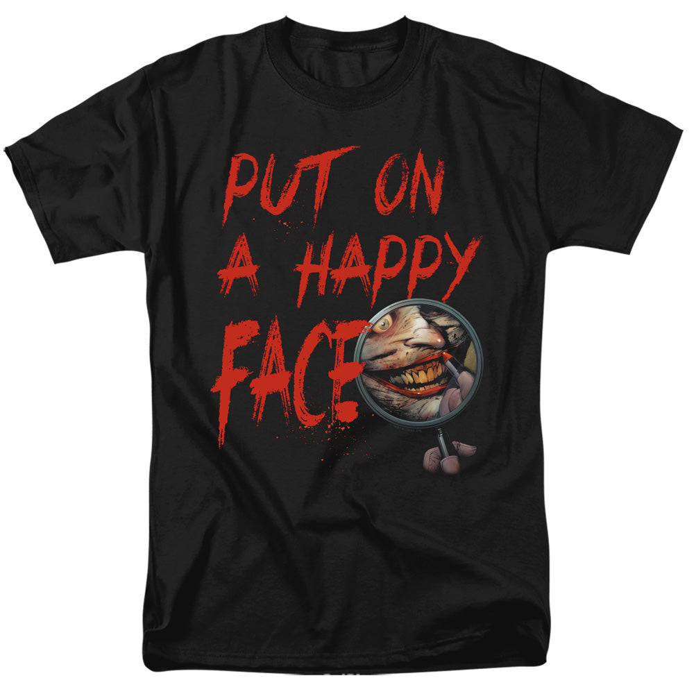 Batman Happy Face Mens T Shirt Black