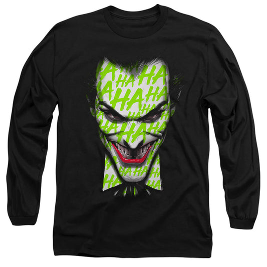 Batman Ha Ha Smile Mens Long Sleeve Shirt Black