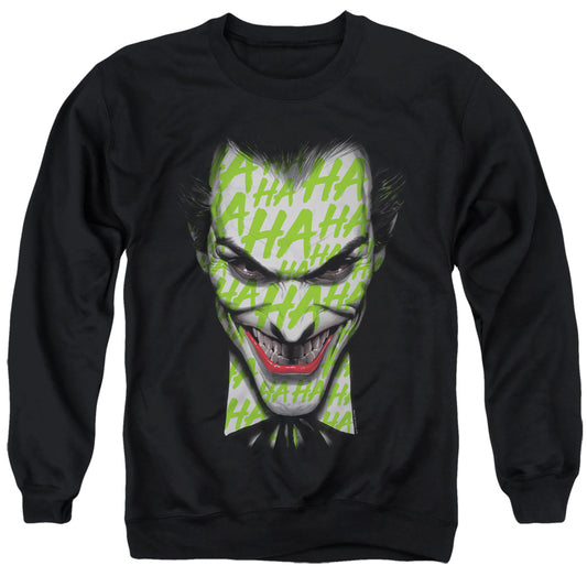 Batman Ha Ha Smile Mens Crewneck Sweatshirt Black