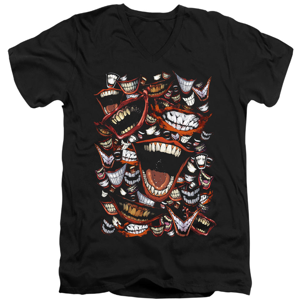 Batman Famous Wretch Mens Slim Fit V Neck T Shirt Black