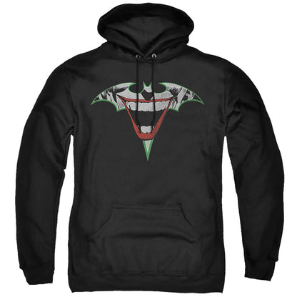 Batman Joker Bat Logo Mens Hoodie Black