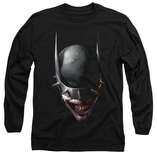 Batman Batman Who Laughs Head Mens Long Sleeve Shirt Black