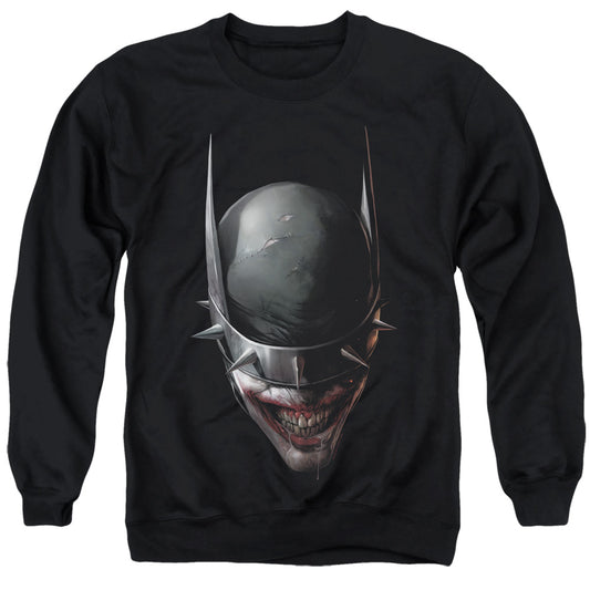 Batman Batman Who Laughs Head Mens Crewneck Sweatshirt Black