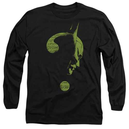 The Batman (2022) Question Mark Mens Long Sleeve Shirt Black Officially Licensed