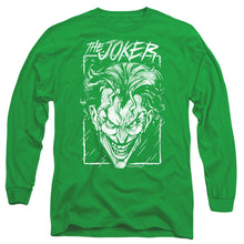 Load image into Gallery viewer, Batman Joker Storm On Green Mens Long Sleeve Shirt Kelly Green
