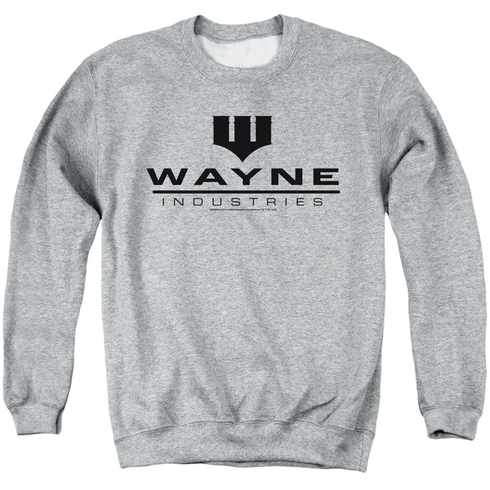 Batman Wayne Industries Mens Crewneck Sweatshirt Athletic Heather