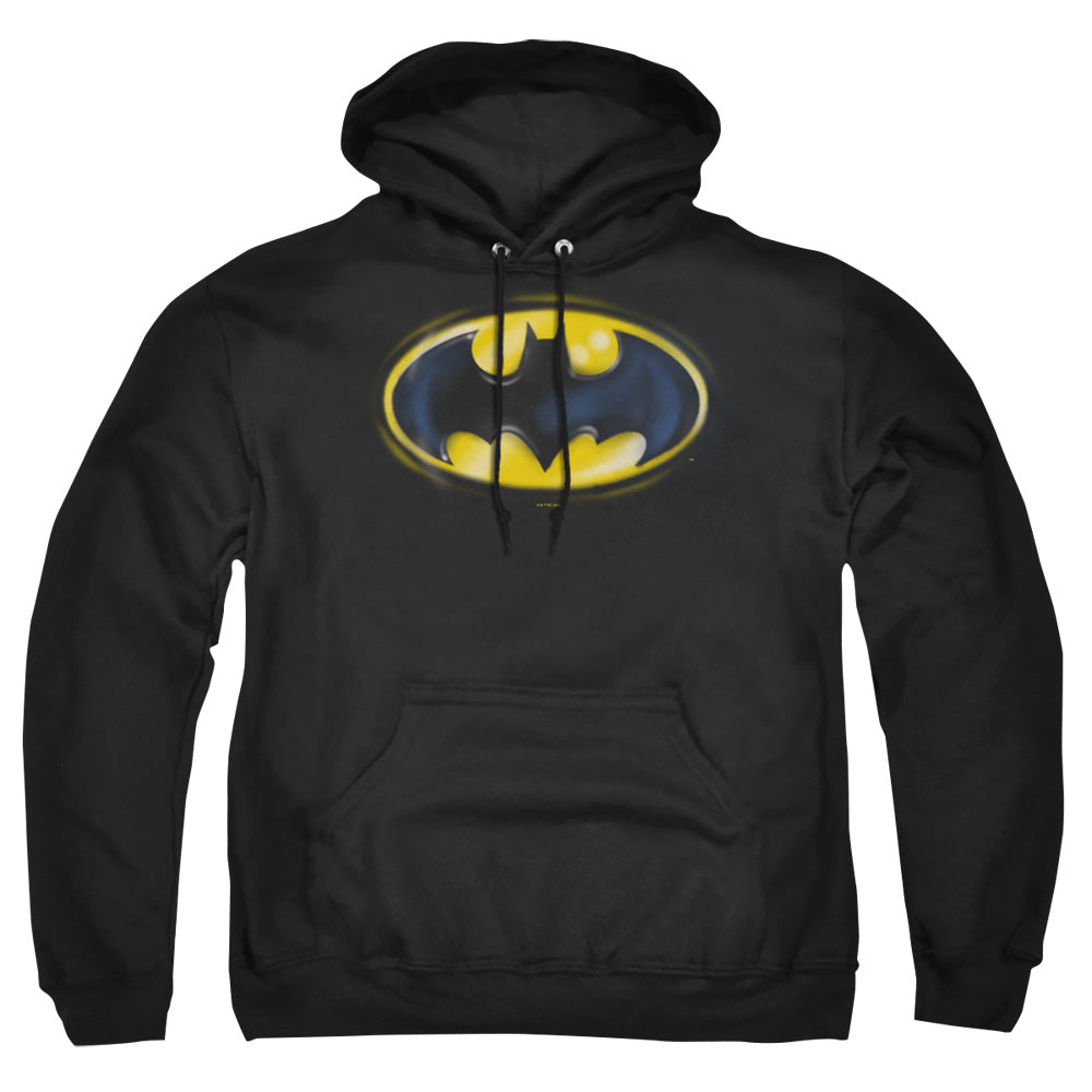 Batman Batman Airbrush Logo Mens Hoodie Black
