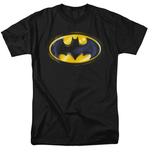 Batman Batman Airbrush Logo Mens T Shirt Black