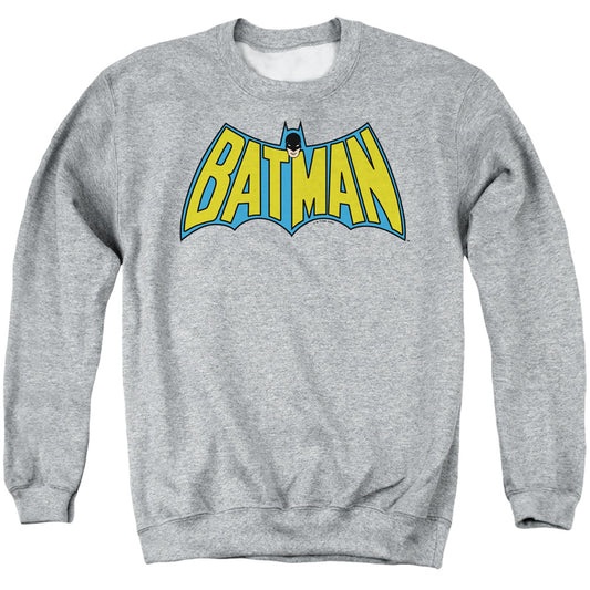 Batman Wintage Batman Logo Mens Crewneck Sweatshirt Athletic Heather