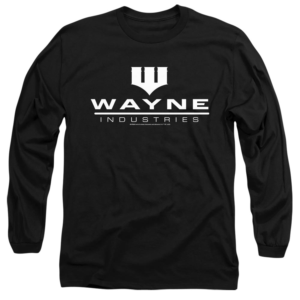 Batman Wayne Industries Black Mens Long Sleeve Shirt Black