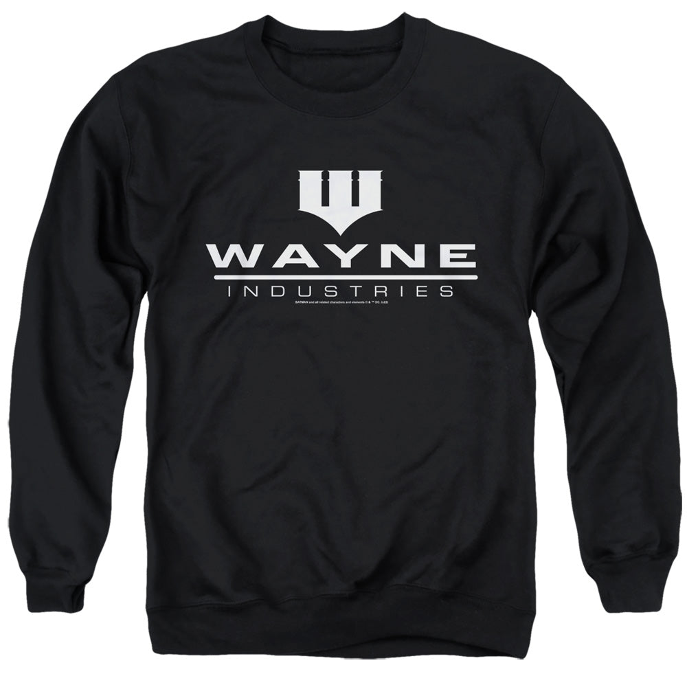 Batman Wayne Industries Black Mens Crewneck Sweatshirt Black