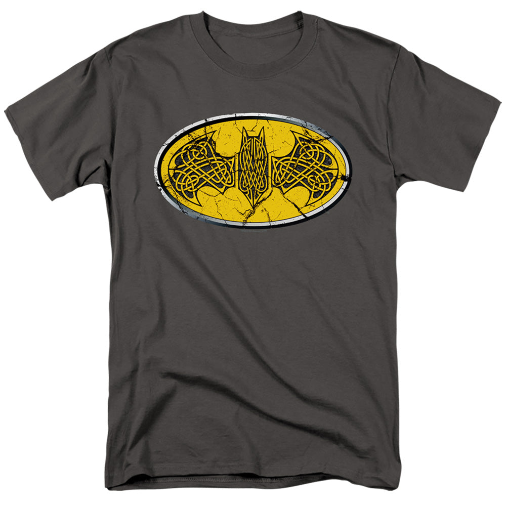 Batman Celtic Shield Mens T Shirt Charcoal