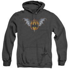 Load image into Gallery viewer, Batman Bat Wings Logo Heather Mens Hoodie Black
