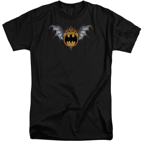 Batman Bat Wings Logo Mens Tall T Shirt Black