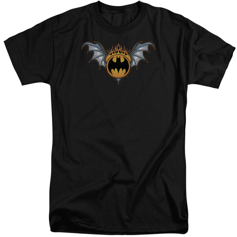 Batman Bat Wings Logo Mens Tall T Shirt Black
