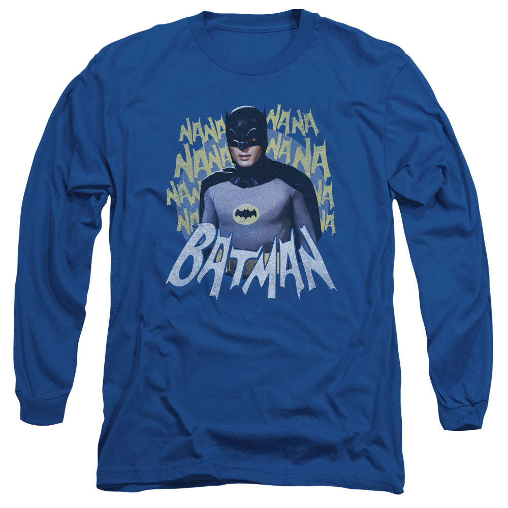 Batman Classic Tv Theme Song Mens Long Sleeve Shirt Royal Blue