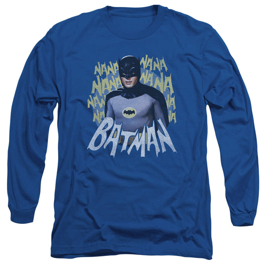Batman Classic Tv Theme Song Mens Long Sleeve Shirt Royal Blue