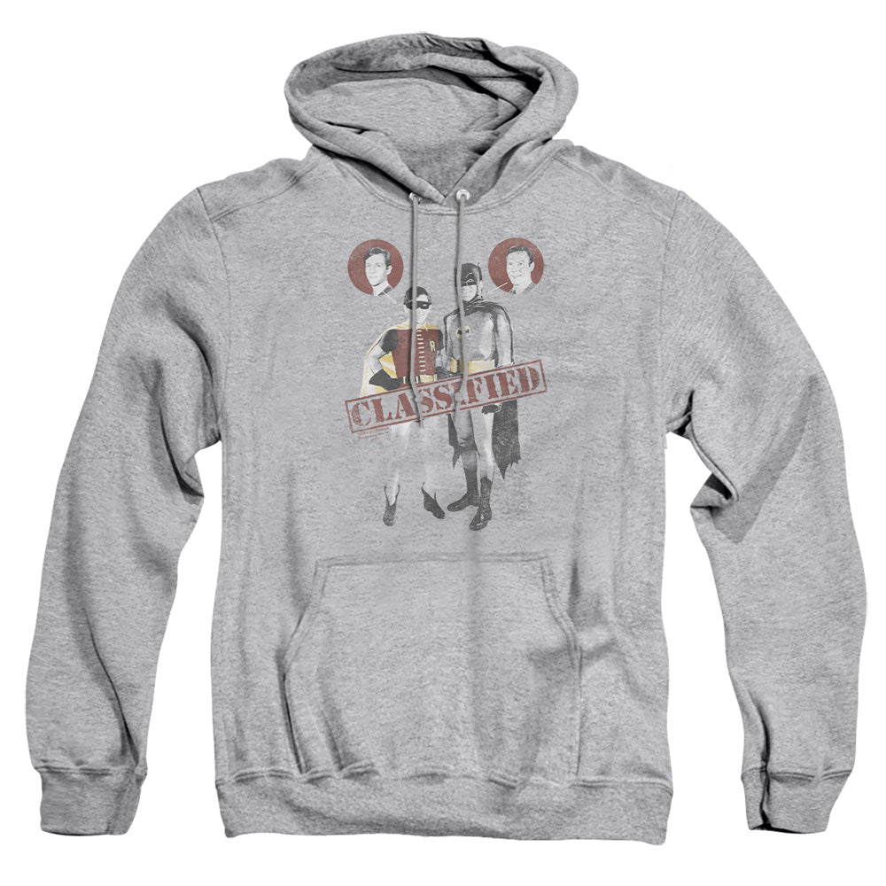 Batman Classic Tv Classified Mens Hoodie Athletic Heather