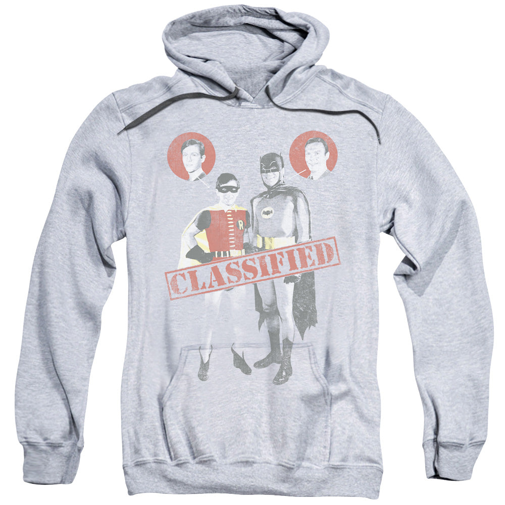 Batman Classic Tv Classified Mens Hoodie Athletic Heather