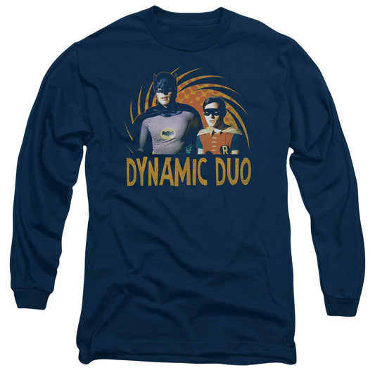 Batman Classic Tv Dynamic Mens Long Sleeve Shirt Navy