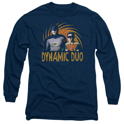 Batman Classic Tv Dynamic Mens Long Sleeve Shirt Navy Blue