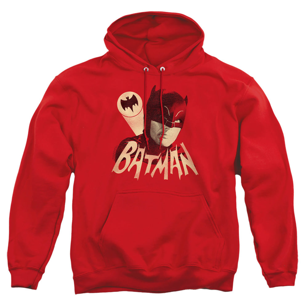 Batman Classic Tv Bat Signal Mens Hoodie Red